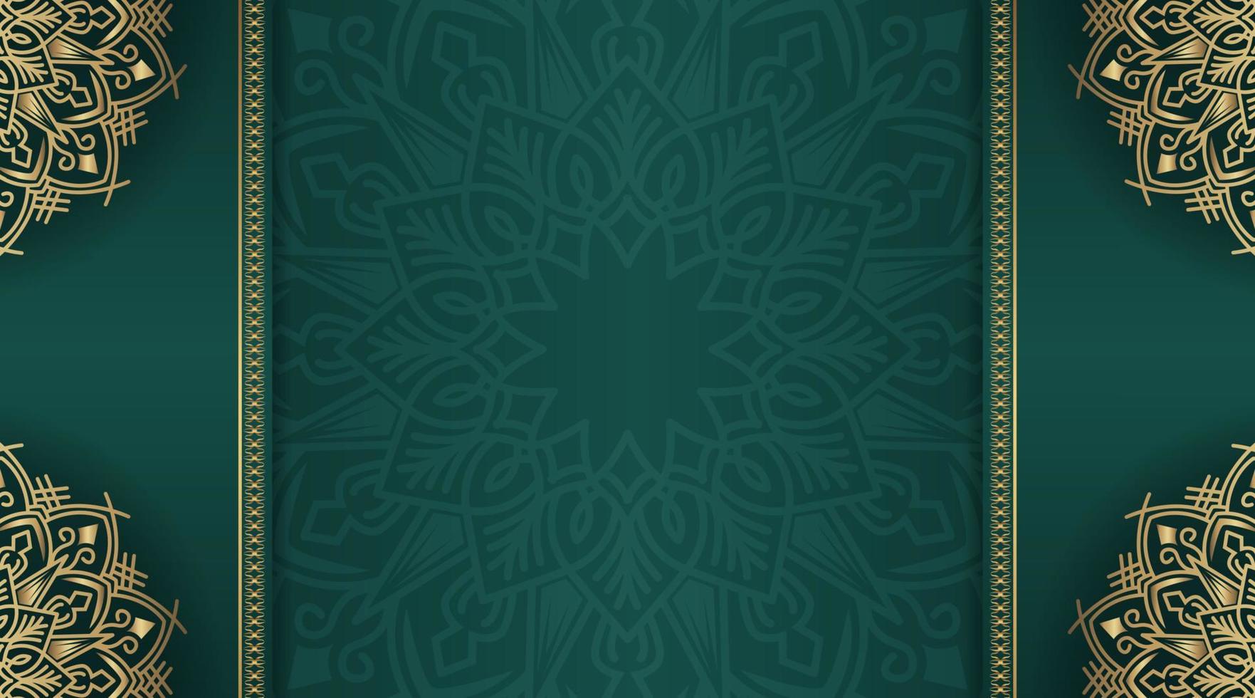 groen luxe achtergrond met mandala ornament vector