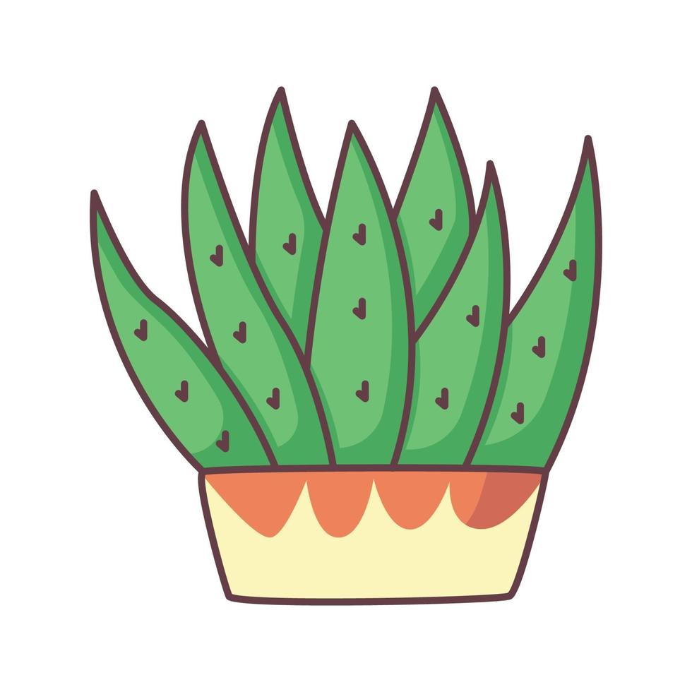 cactus cartoon doodle hand getrokken concept kawaii vectorillustratie vector