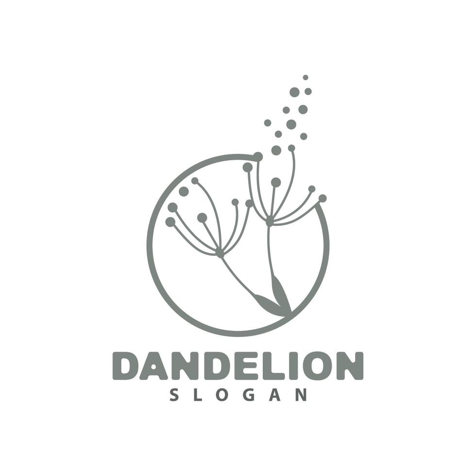 paardebloem bloem vector, bloem fabriek illustratie icoon, dendelion logo gemakkelijk ontwerp vector