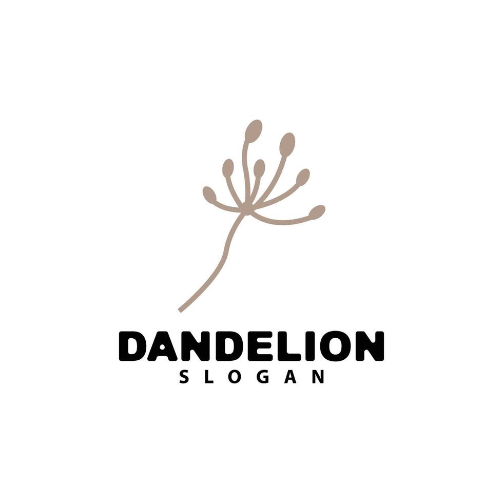 paardebloem bloem vector, bloem fabriek illustratie icoon, dendelion logo gemakkelijk ontwerp vector