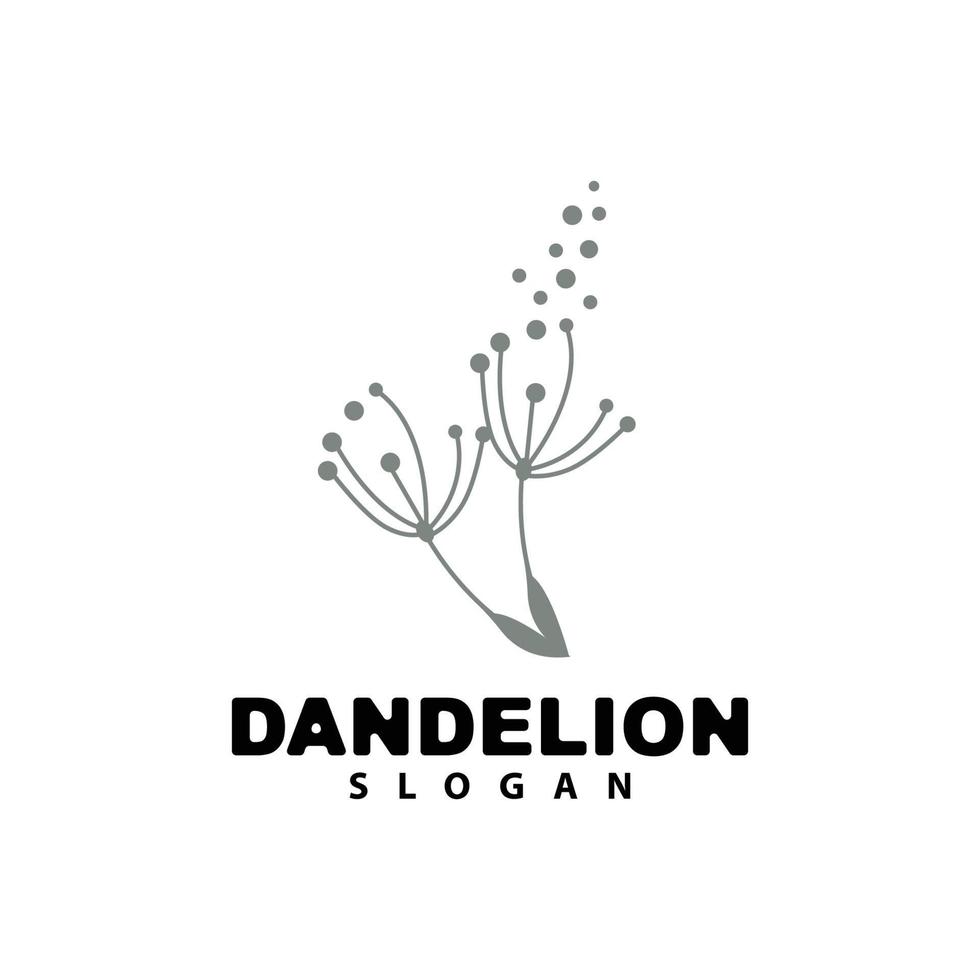 paardebloem bloem vector, bloem fabriek illustratie icoon, dendelion logo gemakkelijk ontwerp vector