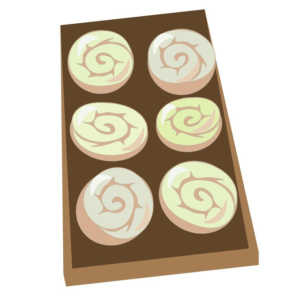 toetje cakes gebakjes thee snoepgoed oosters. tekening illustratie voor de menu. vector