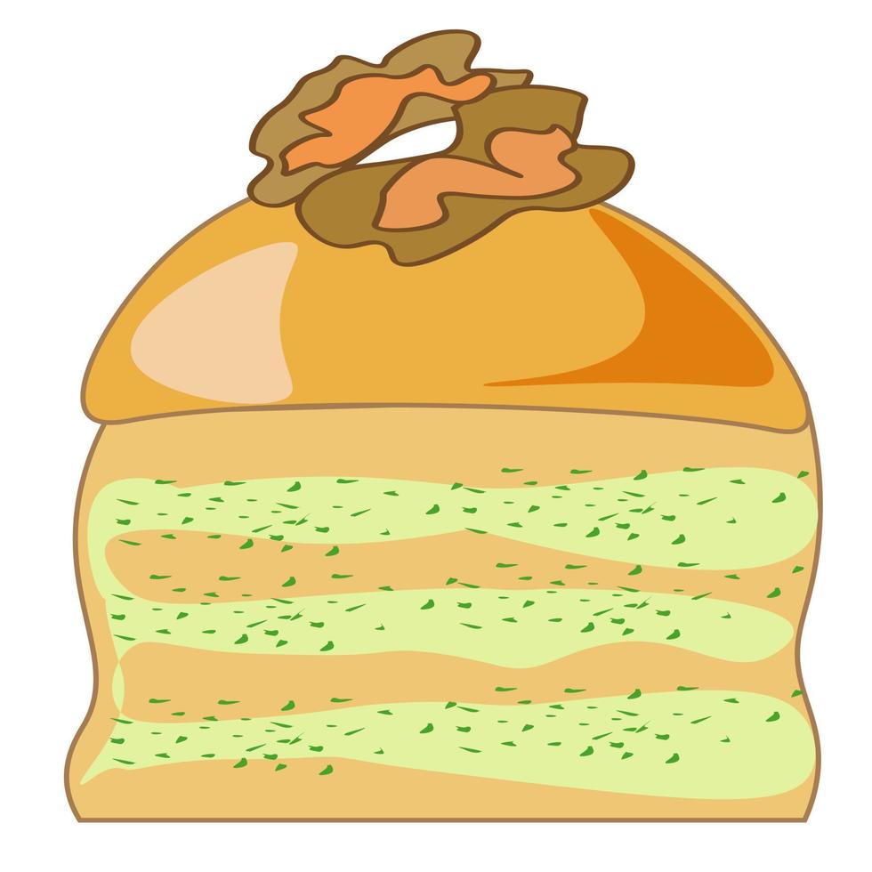 toetje cakes gebakjes thee snoepgoed oosters. tekening illustratie voor de menu. vector