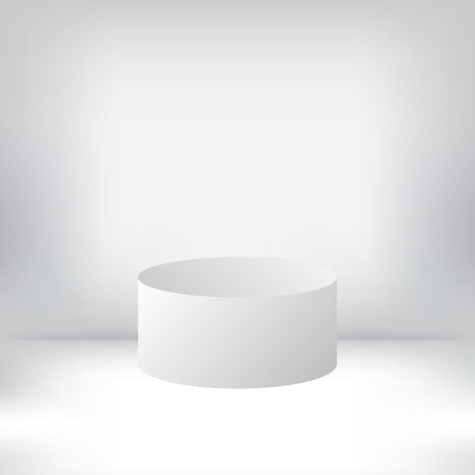 3d podium witte achtergrond vector