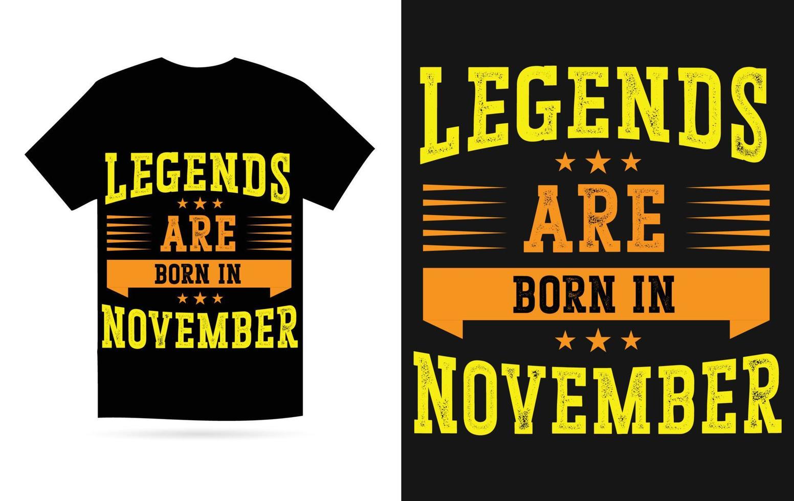 legends zijn geboren in november modern typografie t-shirt vector
