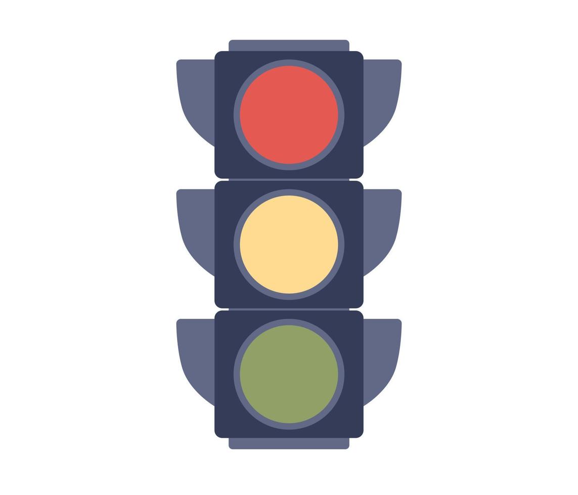 verkeer licht icoon met rood, geel en groen kleur. stoplicht teken. vector vlak illustratie