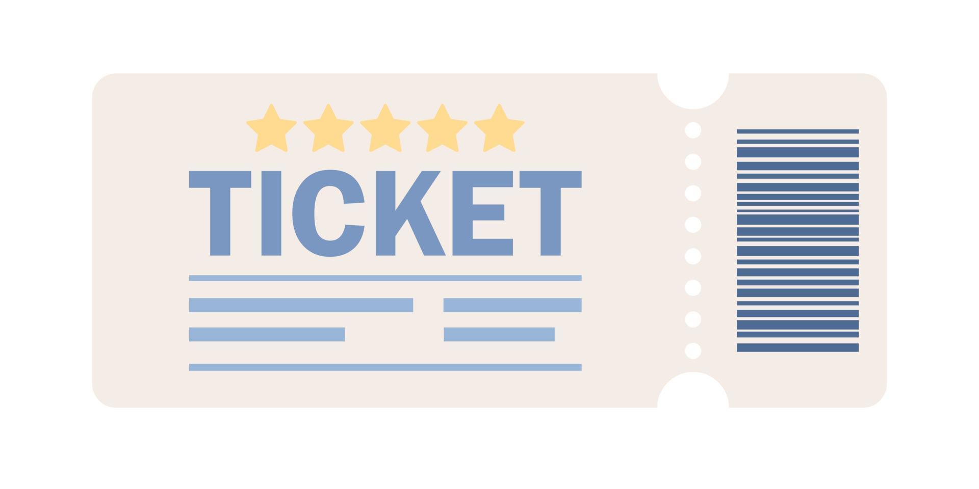 ticket icoon voor bioscoop, theater, concert, spel, partij, evenement en festival. vector vlak illustratie