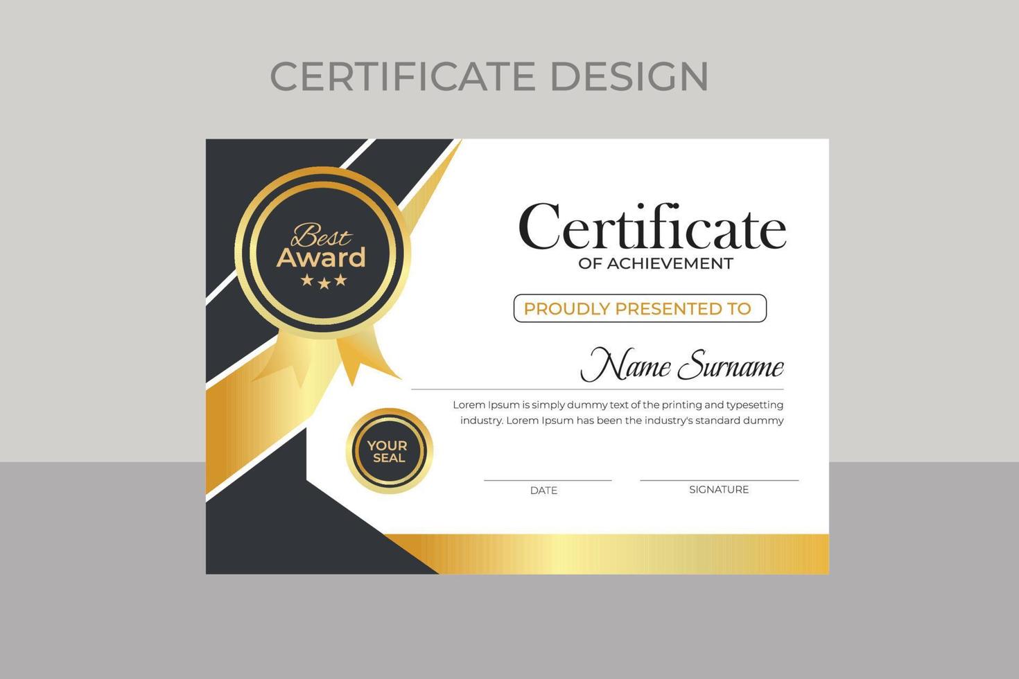 moderne certificaatsjabloon vector