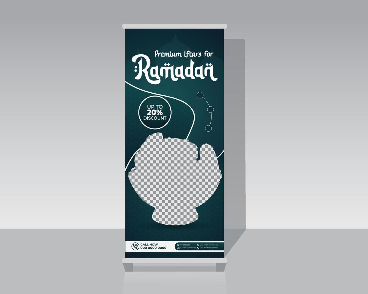 voedsel roll-up banner vector