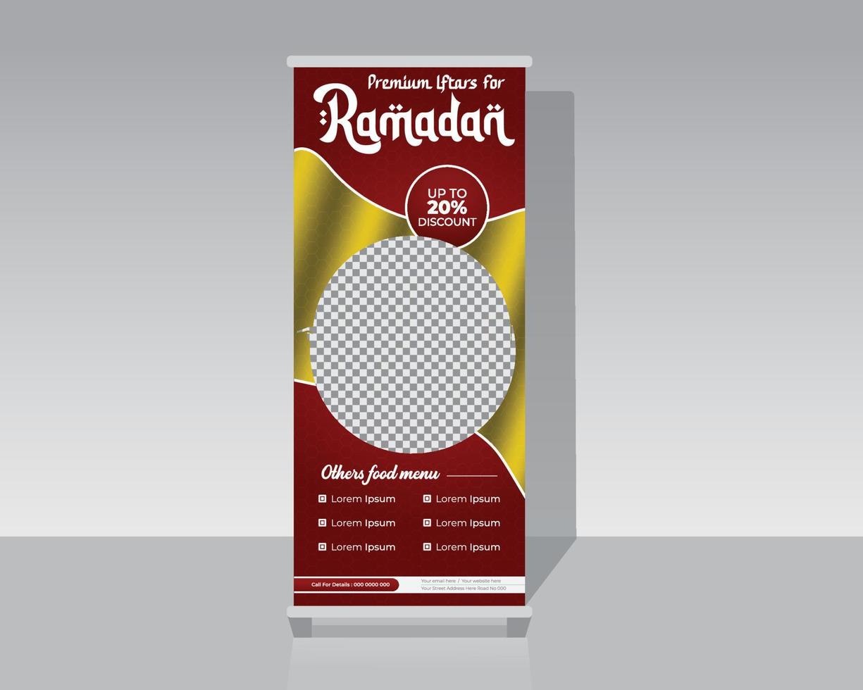 voedsel roll-up banner vector