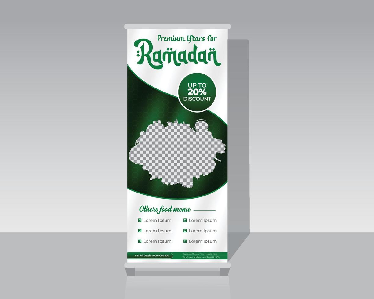 voedsel roll-up banner vector