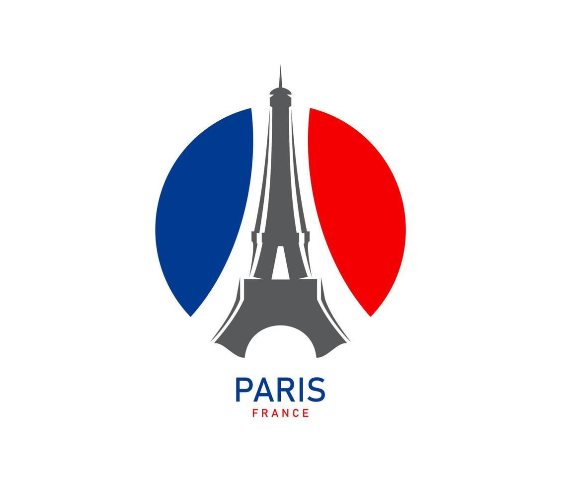Parijs eiffel toren Aan Frankrijk vlag, Frans reizen vector