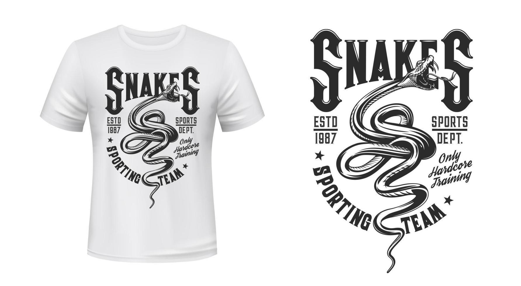 adder slang tatoeëren of slang mascotte t-shirt afdrukken vector