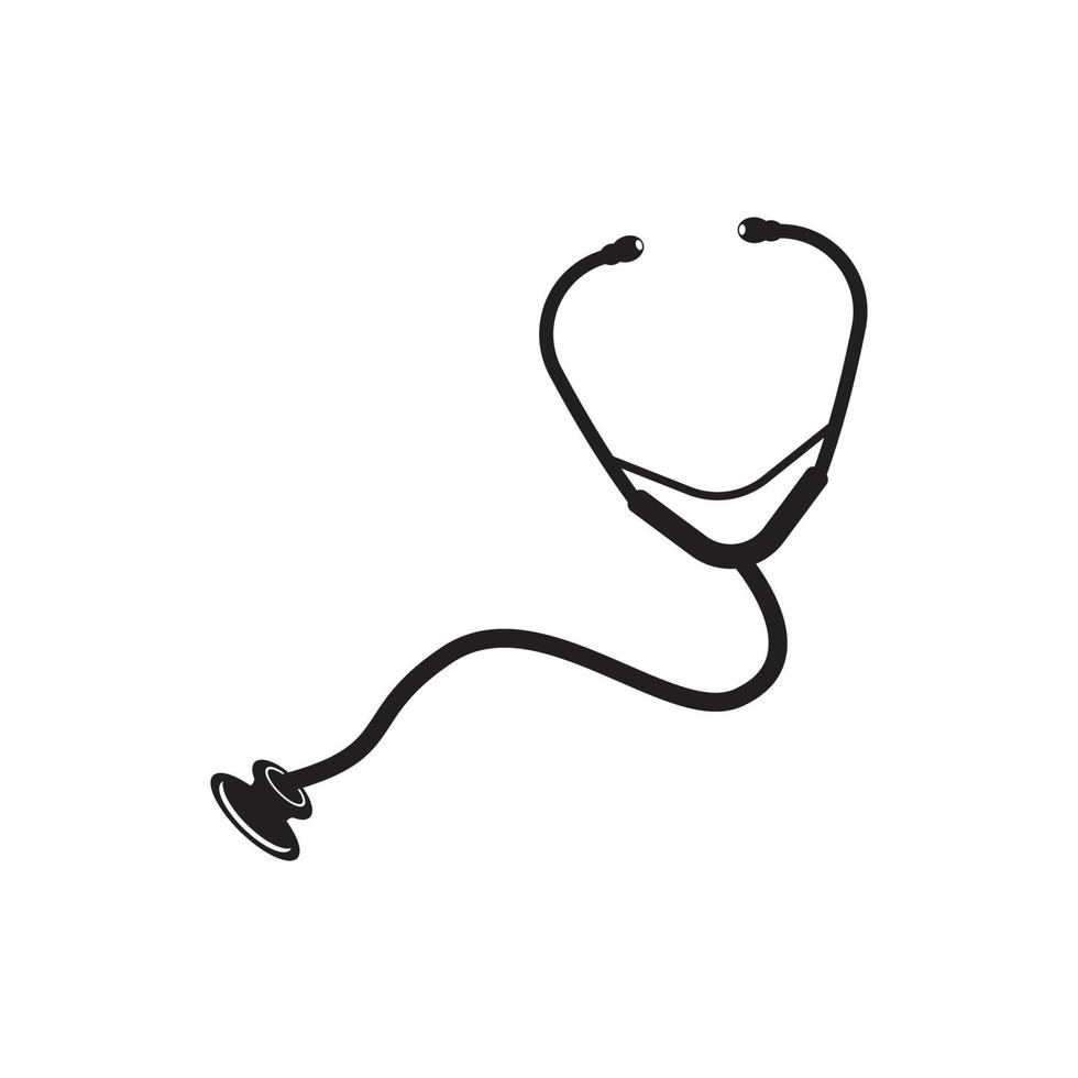 dokter uitrusting gemakkelijk stethoscoop pictogram, illustratie ontwerp sjabloon vector