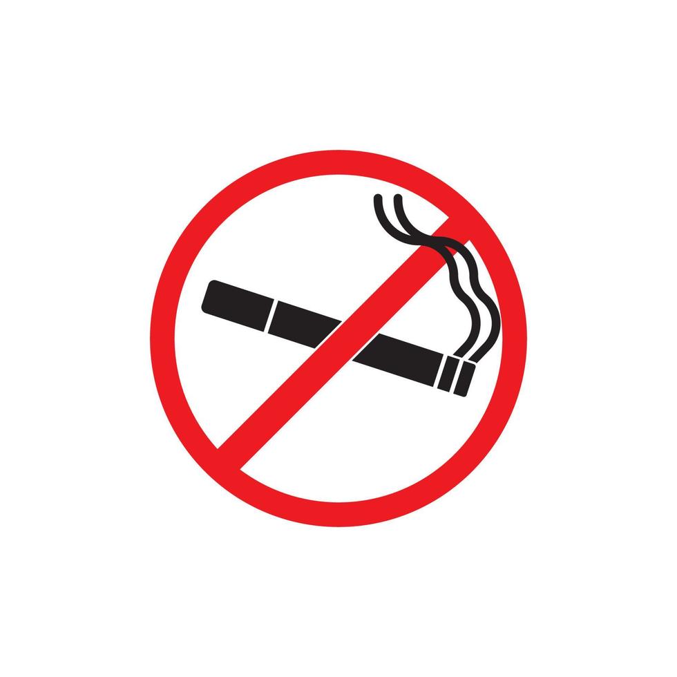 sigaret plaats en Nee roken symbool, icoon vector illustratie ontwerp sjabloon.