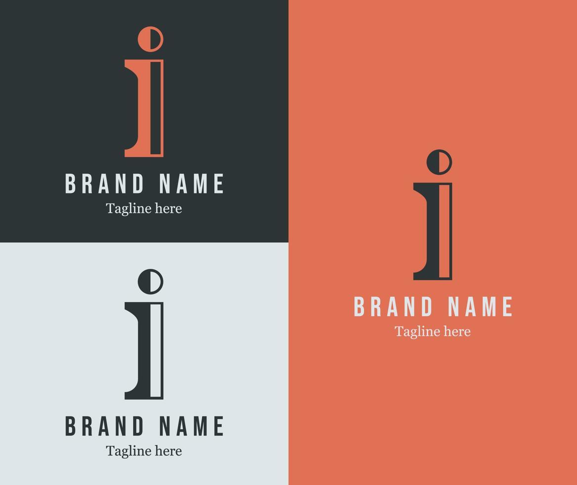 brief 'i' logo. modern logo voor bedrijf, merk, bedrijf identiteit. vector eps 10