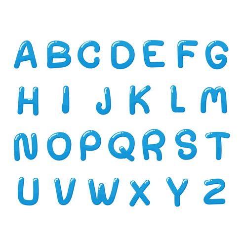 Water alfabet vector