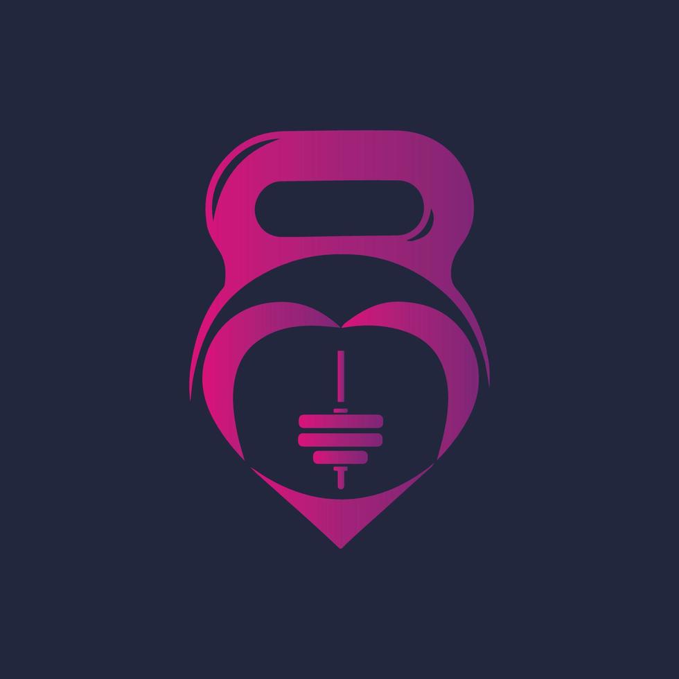 helpen mensen met geschiktheid halter icoon logo ontwerp vector