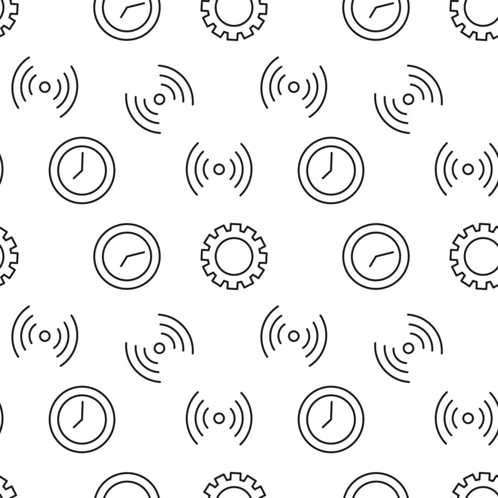 monochroom vector naadloos patroon van versnelling, tandrad, internet voor web sites en polygrafie