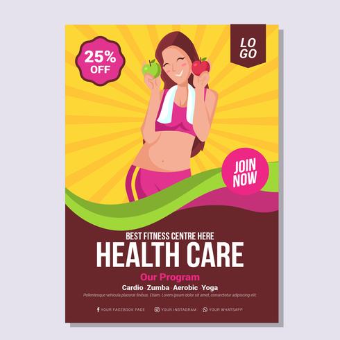 Gezondheid en Wellness Handout vector