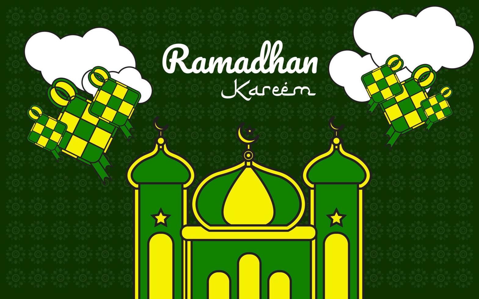 Ramadhan kareem banier poster achtergrond vector