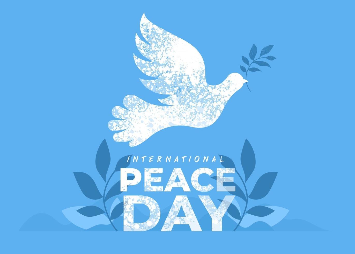 21 september, internationale vredesdag vector