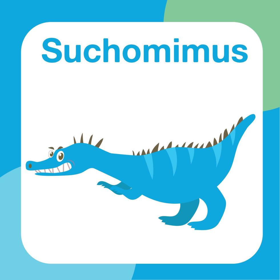 dinosaurus geheugenkaart voor kinderen. schattig geheugenkaart voor kinderen. klaar naar afdrukken. afdrukbare spel kaart. leerzaam kaart voor peuter. vector illustratie.