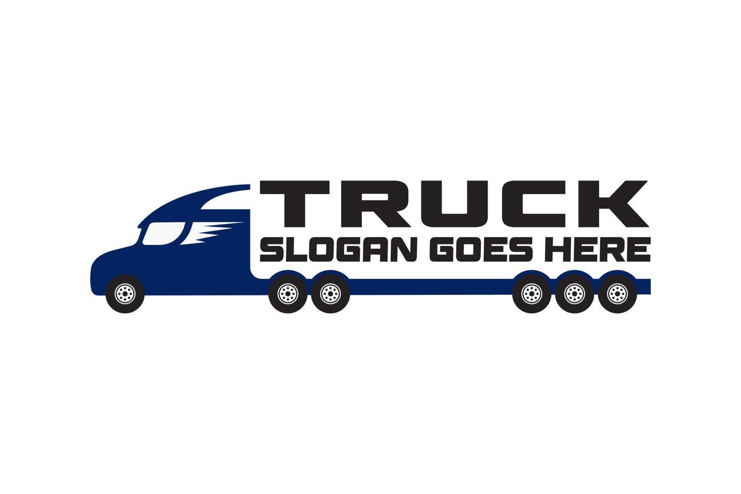 vrachtvervoer bedrijf logo, semi aanhangwagen vrachtauto logo vector