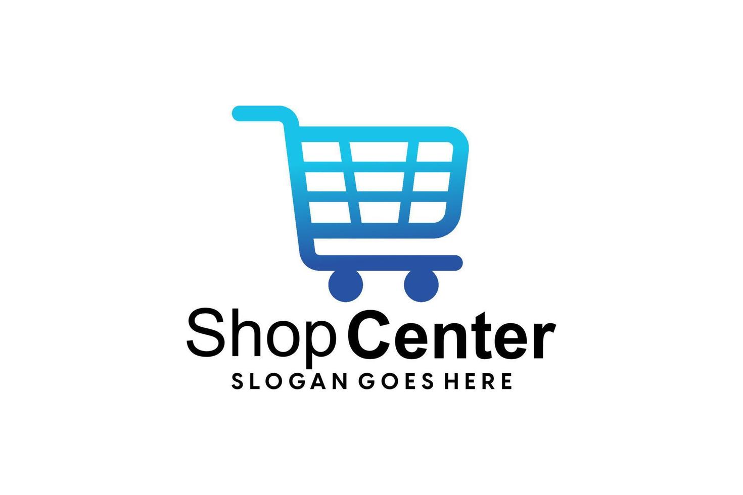 boodschappen doen zak logo sjabloon, abstract modern ecommerce logo ontwerp vector