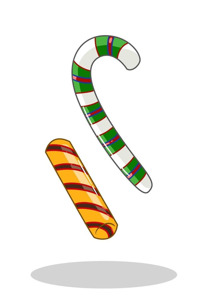 twee kerst candy canes illustratie vector