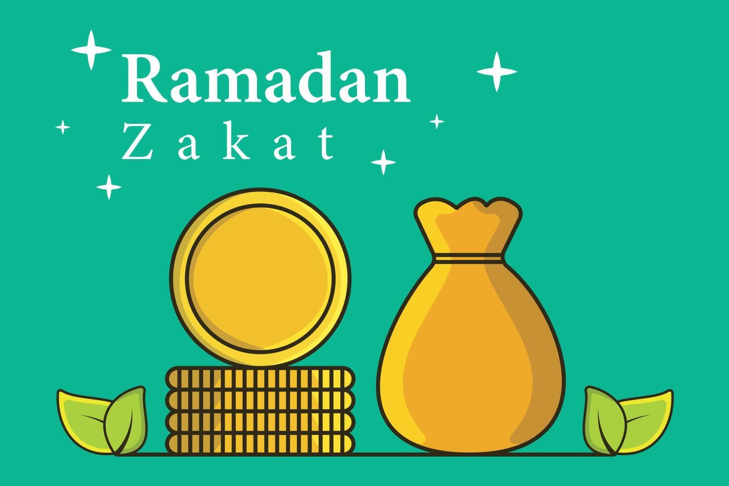 moslim geven Ramadan kareem liefdadigheid naar arm mensen vector illustratie. Islamitisch vakantie icoon concept.