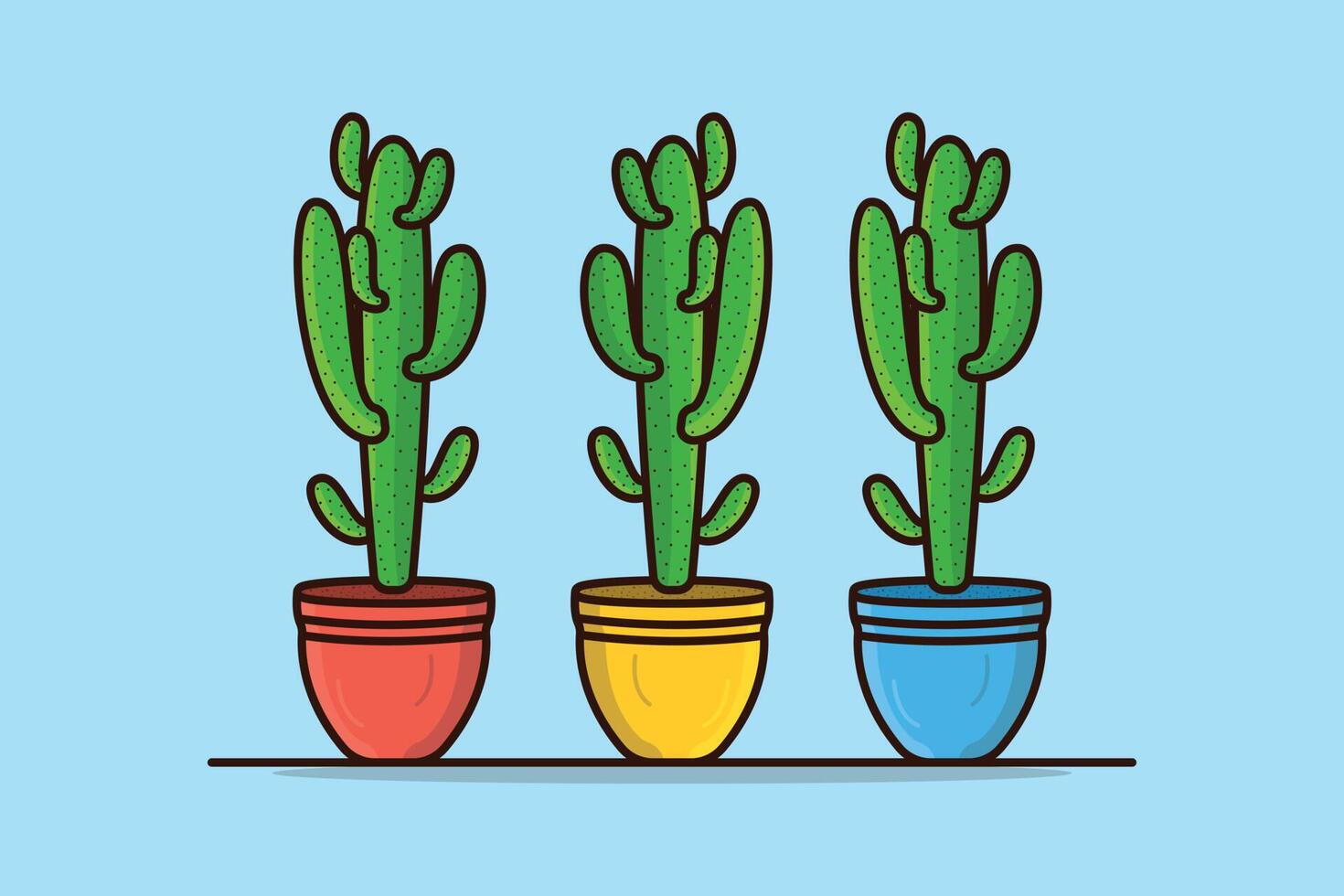 reeks van groen cactus fabriek in vas vector illustratie. gezondheidszorg en natuur voorwerp icoon concept. woestijn groen cactus fabriek verzameling vector ontwerp. huis fabriek cactus symbool grafisch ontwerp.