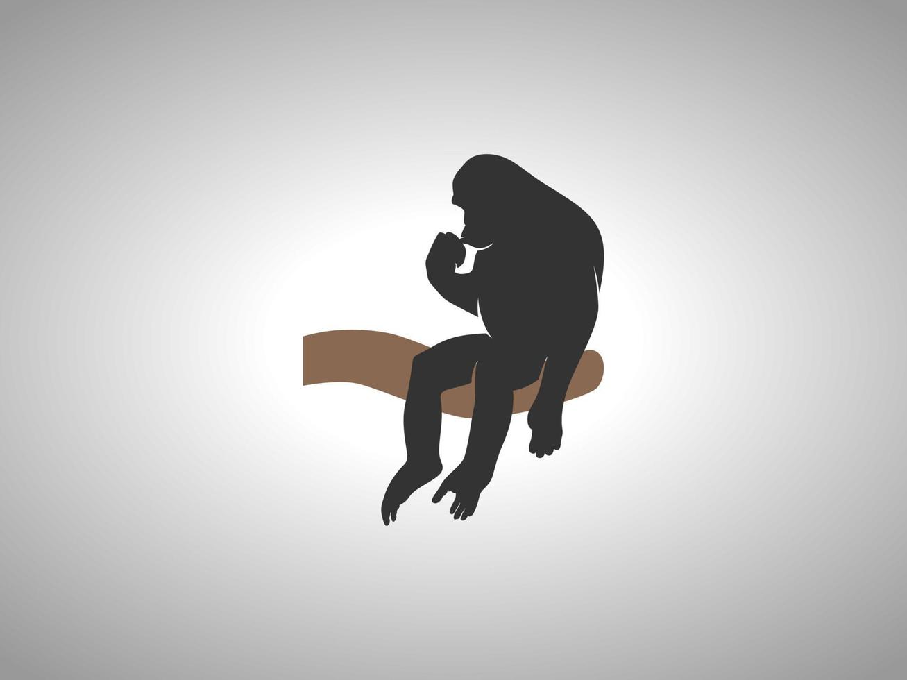 chimpansee vector silhouet