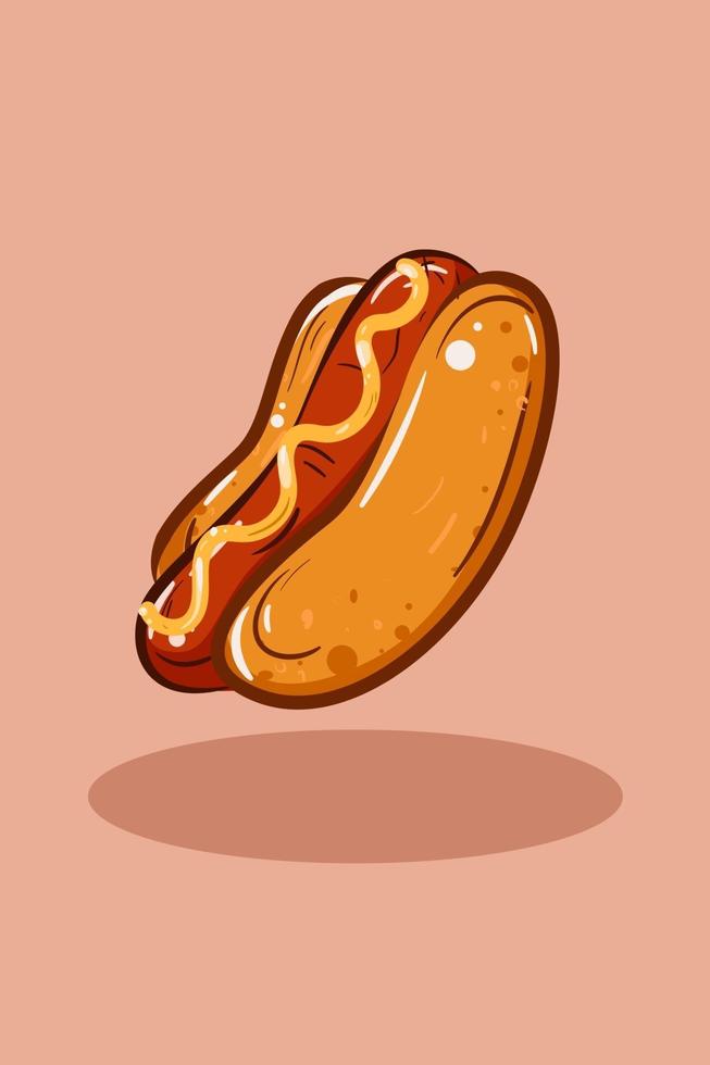 hotdog vectorillustratie vector