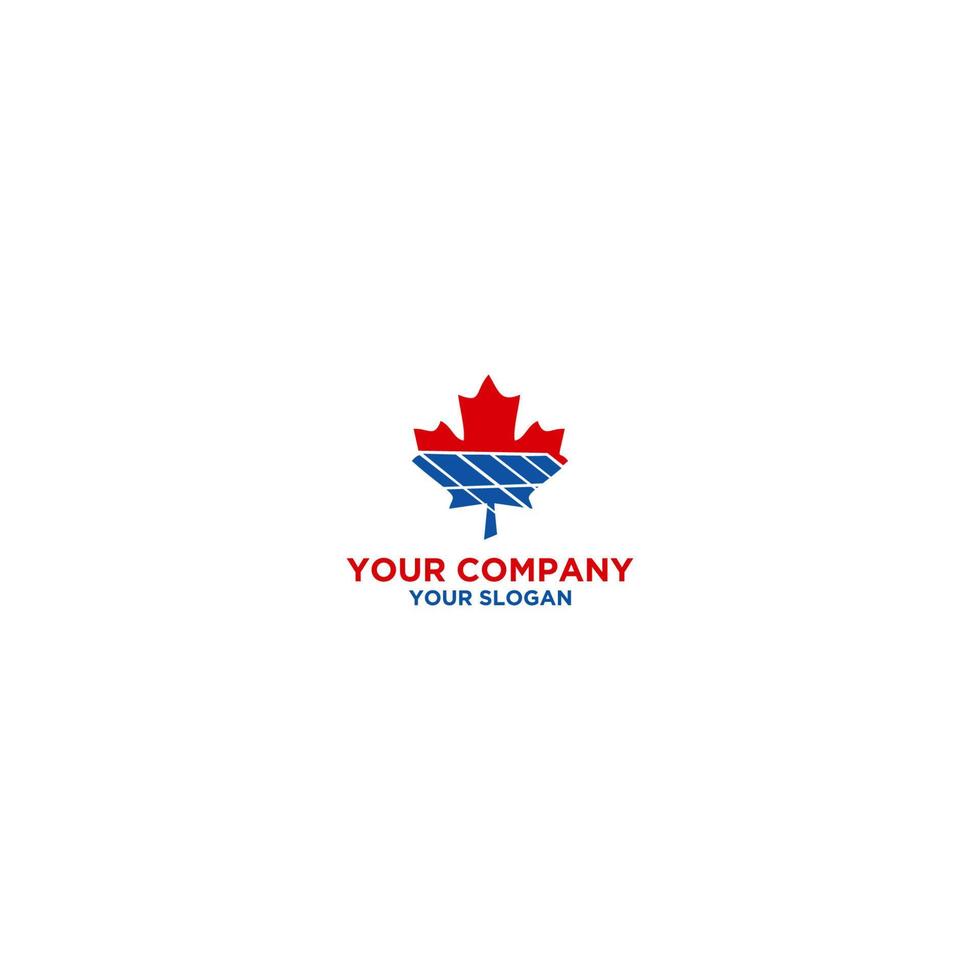 Canada zonne- paneel logo ontwerp vector