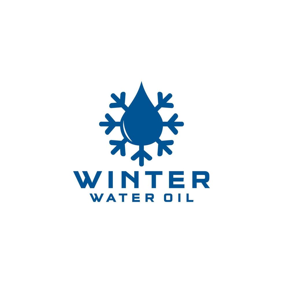 winter water olie logo ontwerp vector