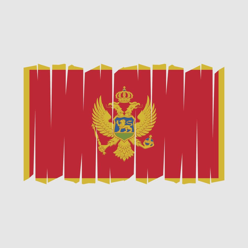 Montenegro vlag borstel vector