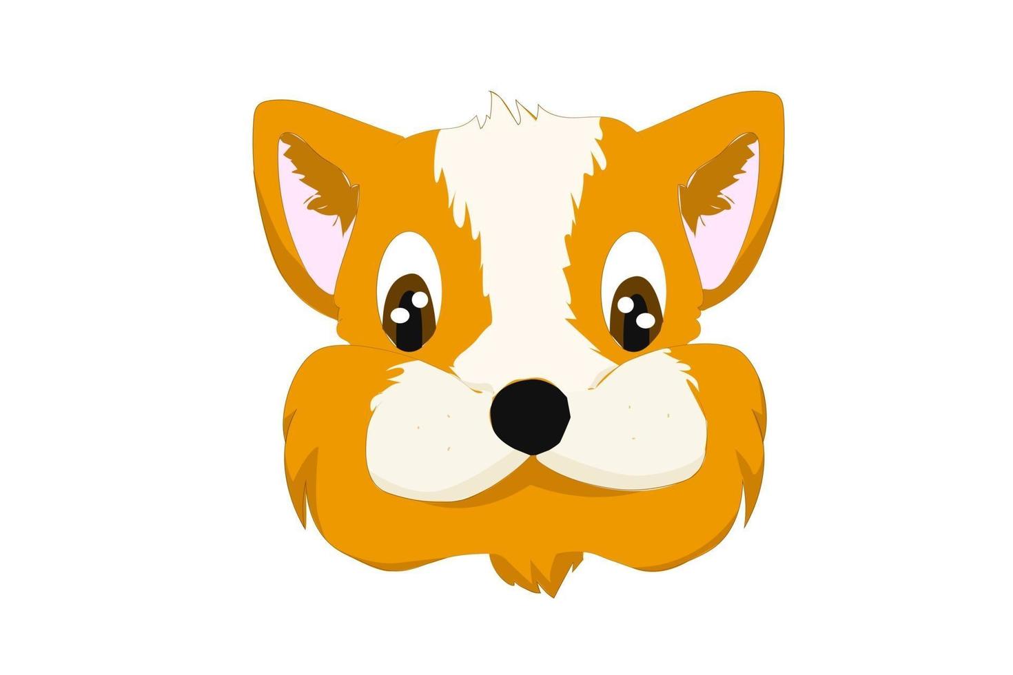 oranje hond logo cartoon ontwerp dier vector