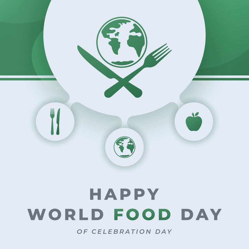 wereld voedsel dag viering vector ontwerp illustratie voor achtergrond, poster, banier, reclame, groet kaart