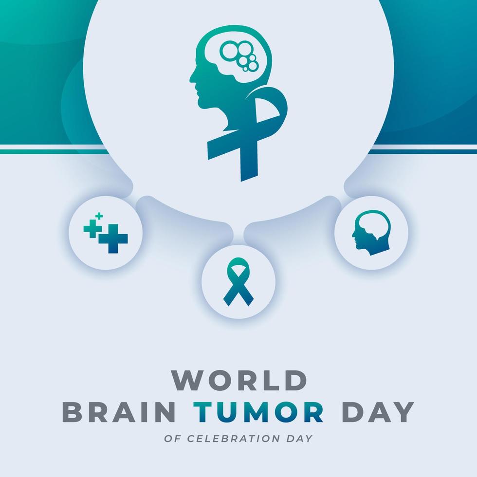 wereld hersenen tumor dag viering vector ontwerp illustratie voor achtergrond, poster, banier, reclame, groet kaart