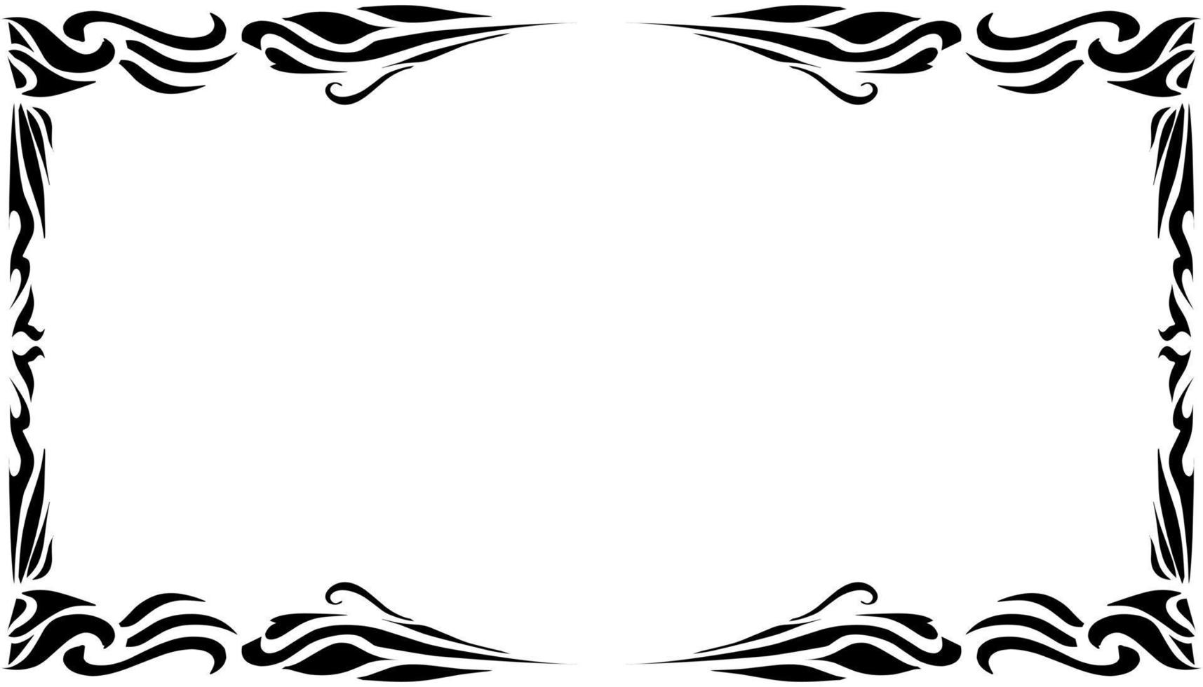 illustratie van een foto kader met een tribal ontwerp vector