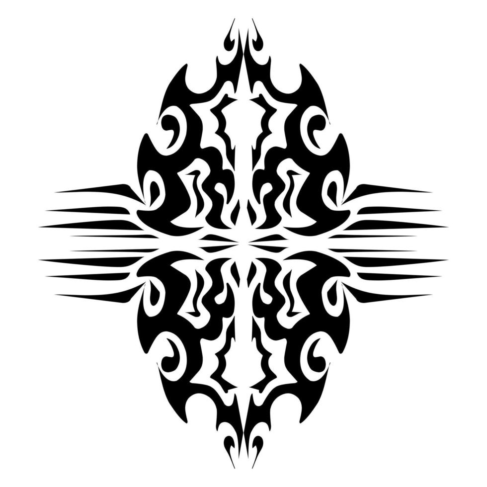 illustratie van een tribal tatoeëren met een esthetisch vorm vector