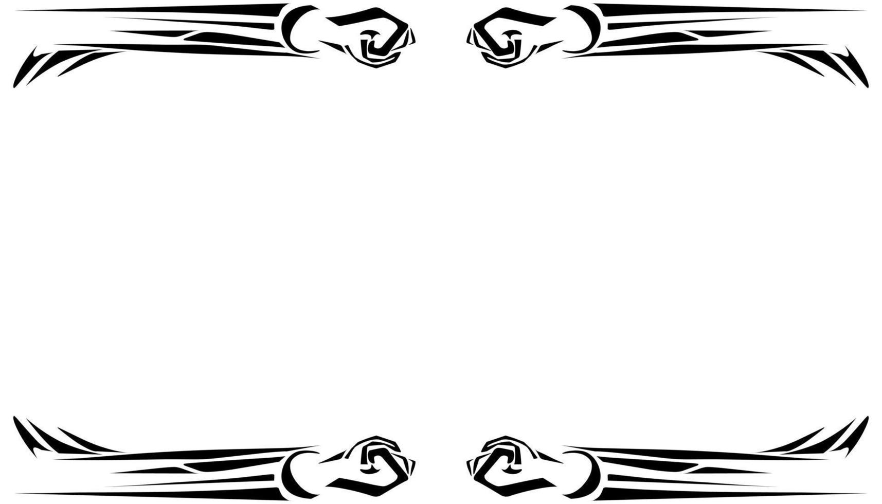 illustratie van een foto kader met een tribal ontwerp vector