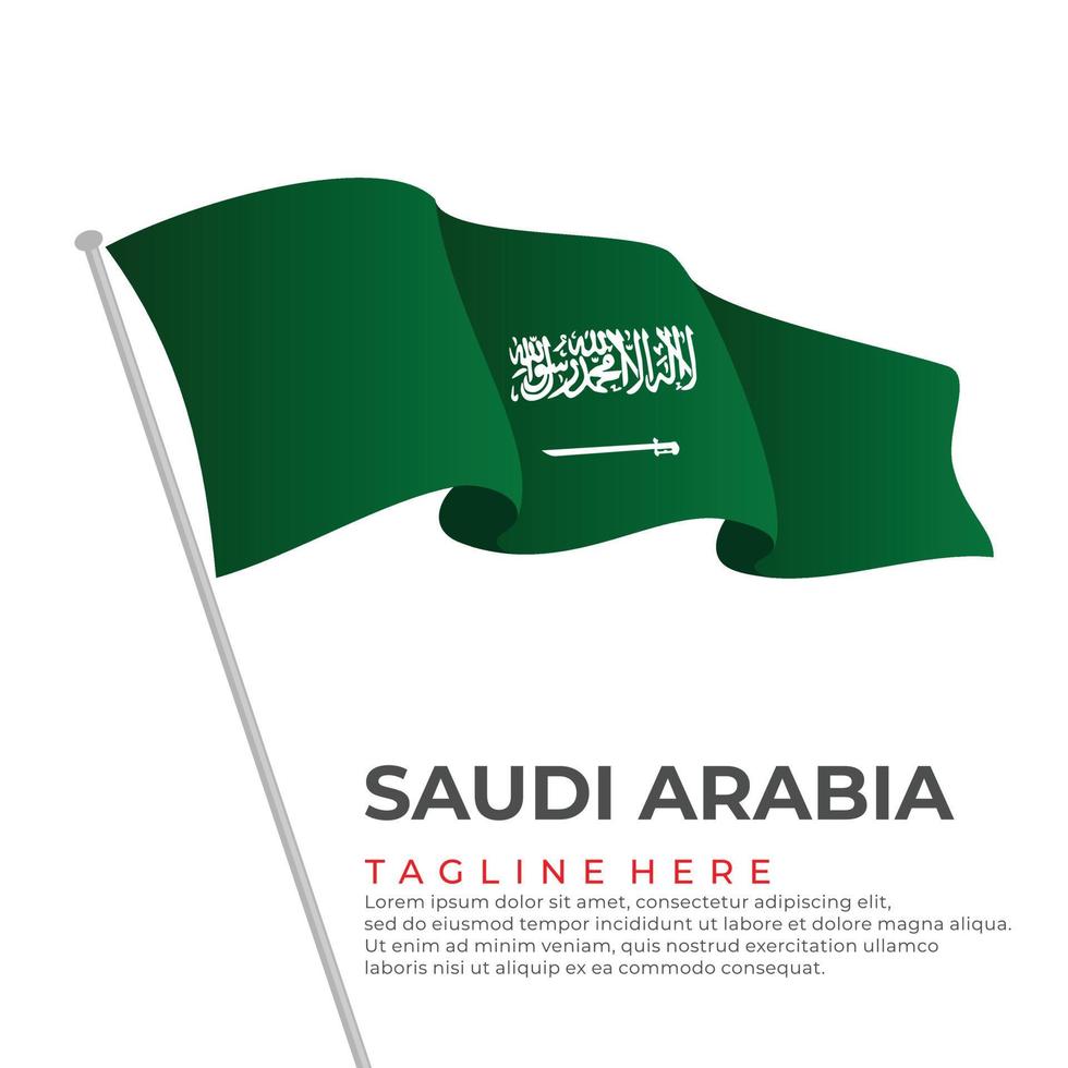 sjabloon vector saudi Arabië vlag modern ontwerp