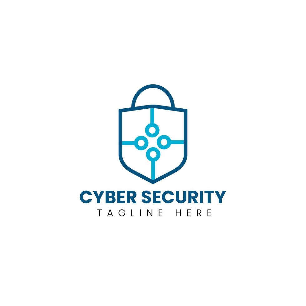 cyber veiligheid logo ontwerp vector