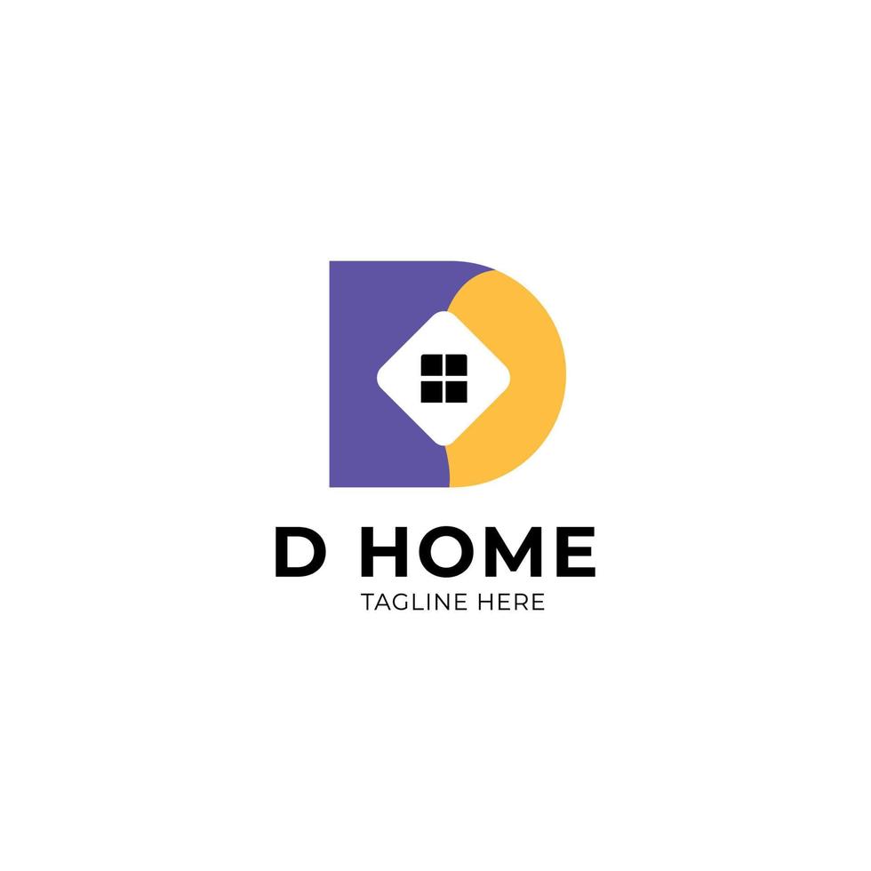 d huis brief logo vector