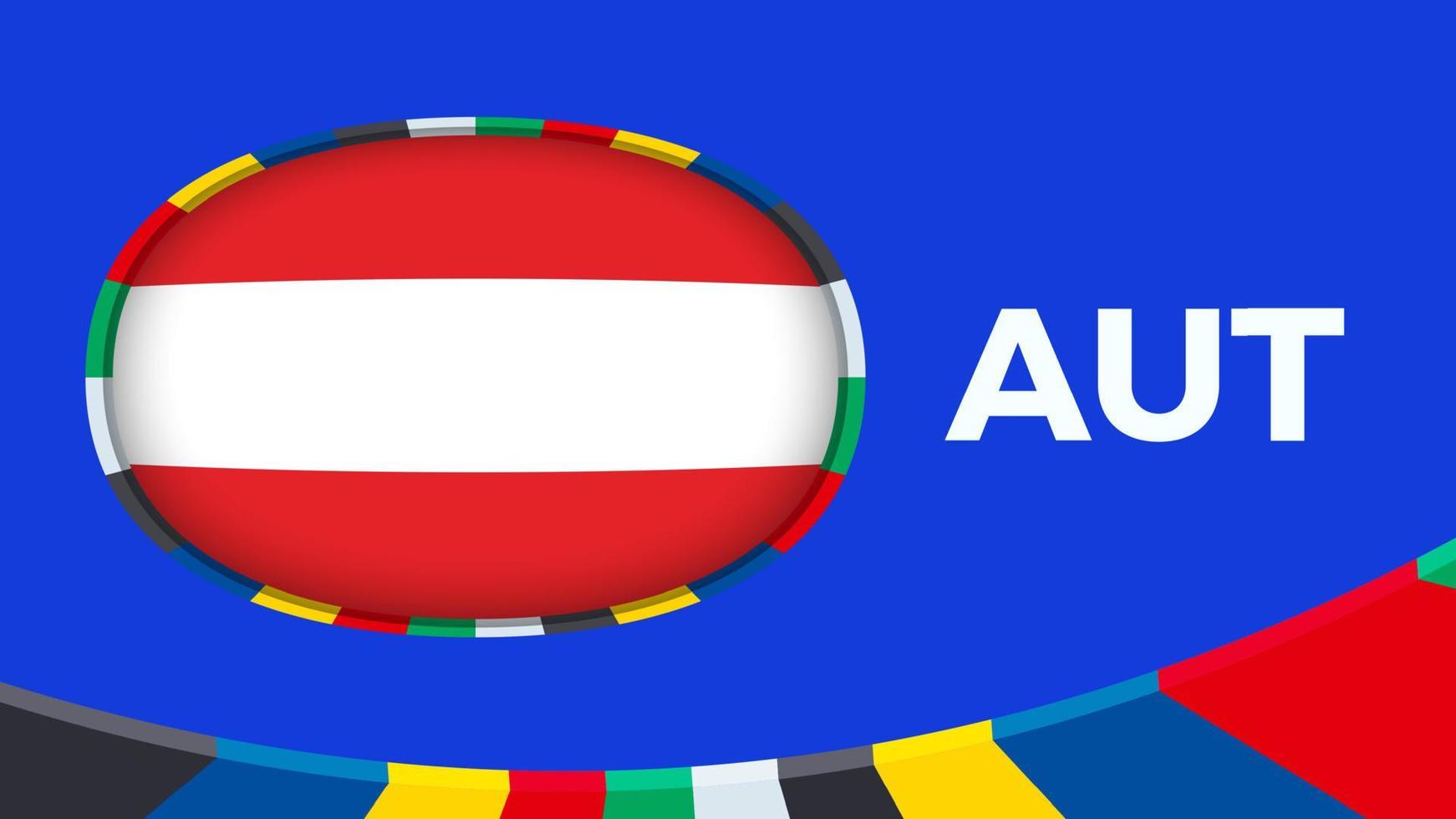 Oostenrijk vlag gestileerde voor Europese Amerikaans voetbal toernooi kwalificatie. vector