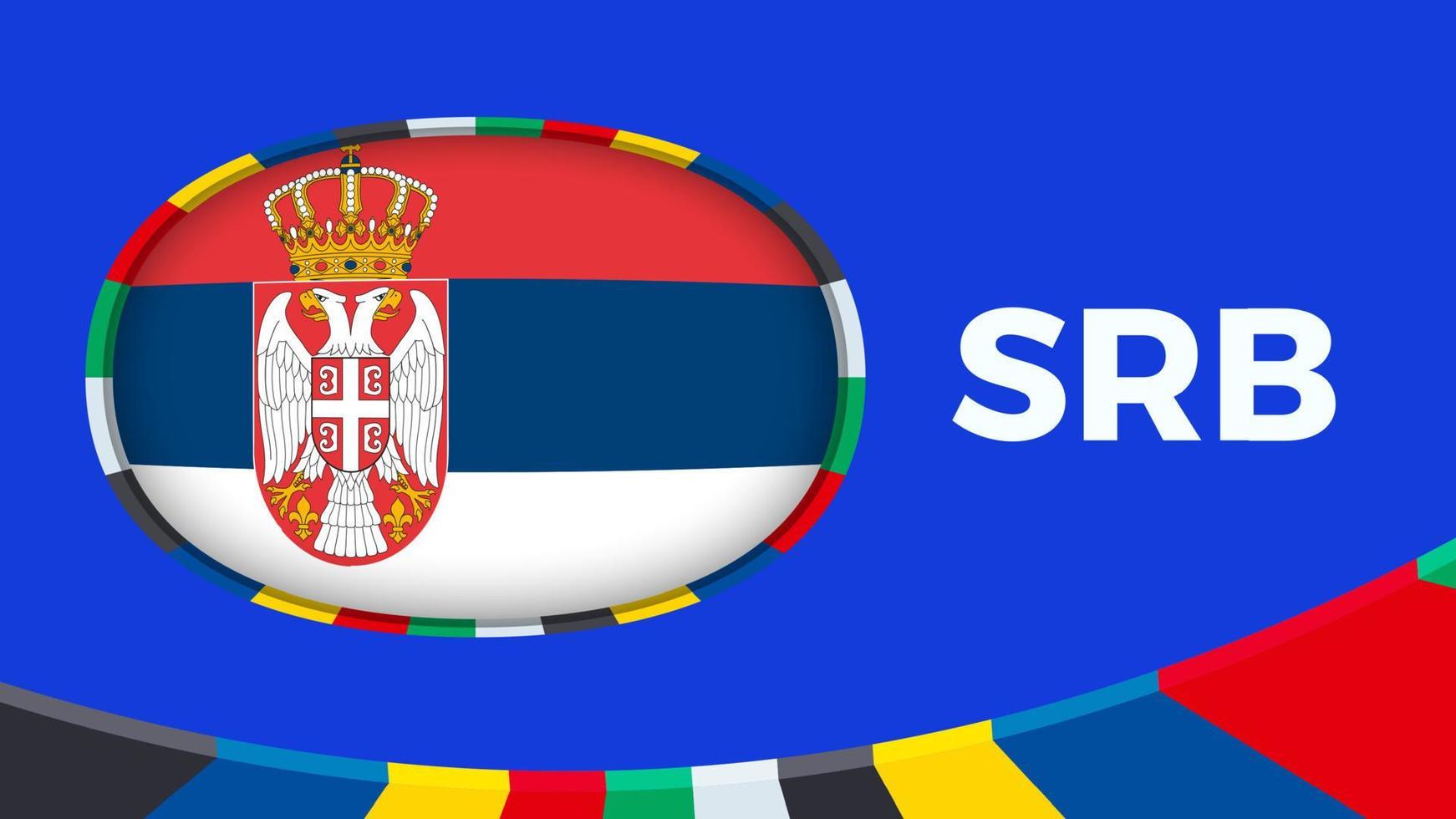 Servië vlag gestileerde voor Europese Amerikaans voetbal toernooi kwalificatie. vector