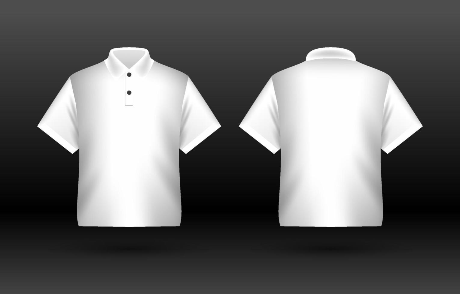 overhemd 3d polo wit sjabloon vector