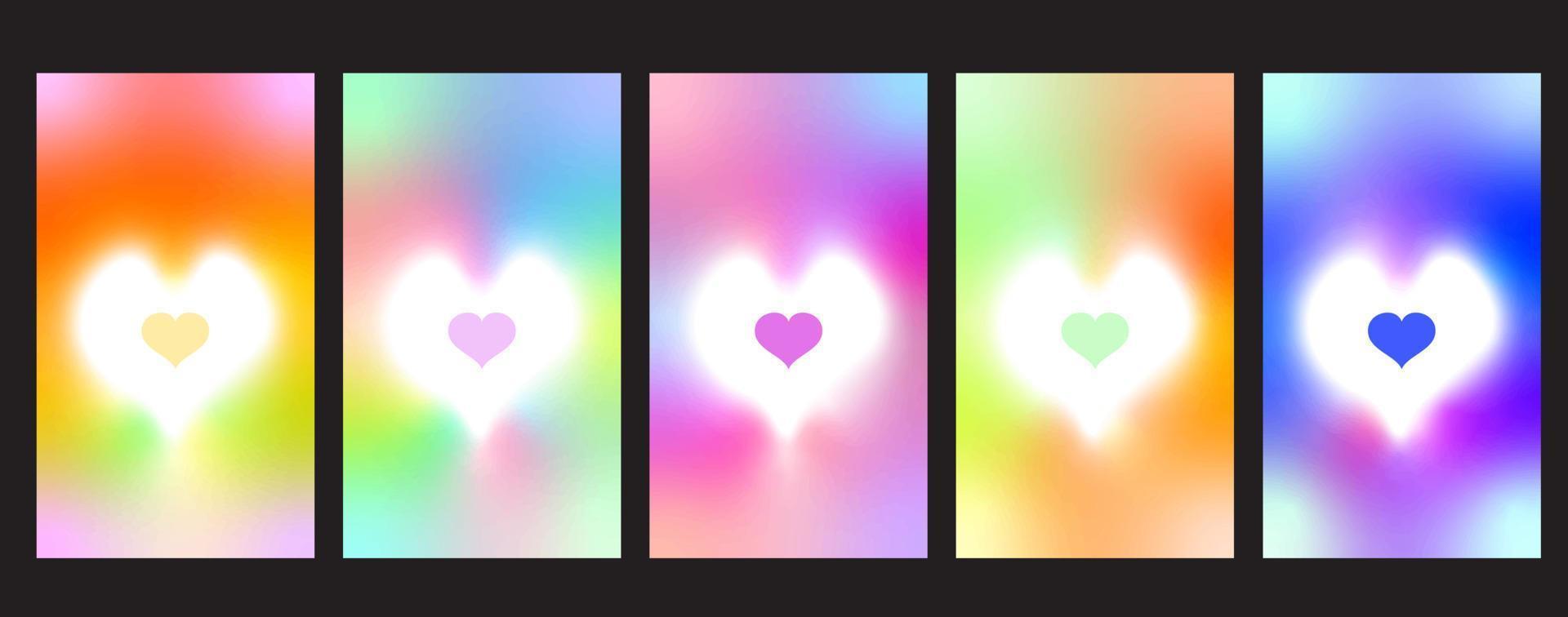 levendig regenboog licht achtergrond in y2k stijl voor spandoek, poster, kaart vector